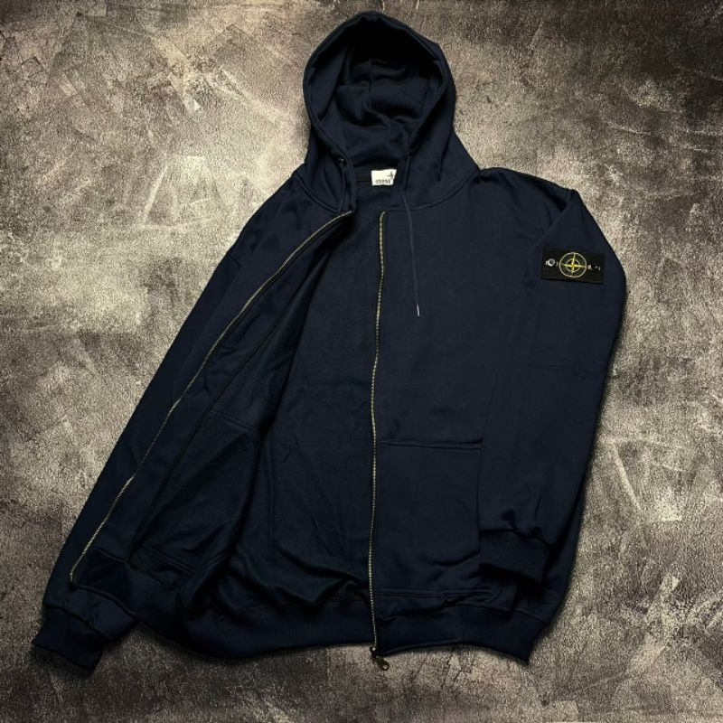 JAKET ZIPPER HOODIE STONE ISLAND~JAKET ZIPPER UNISEX