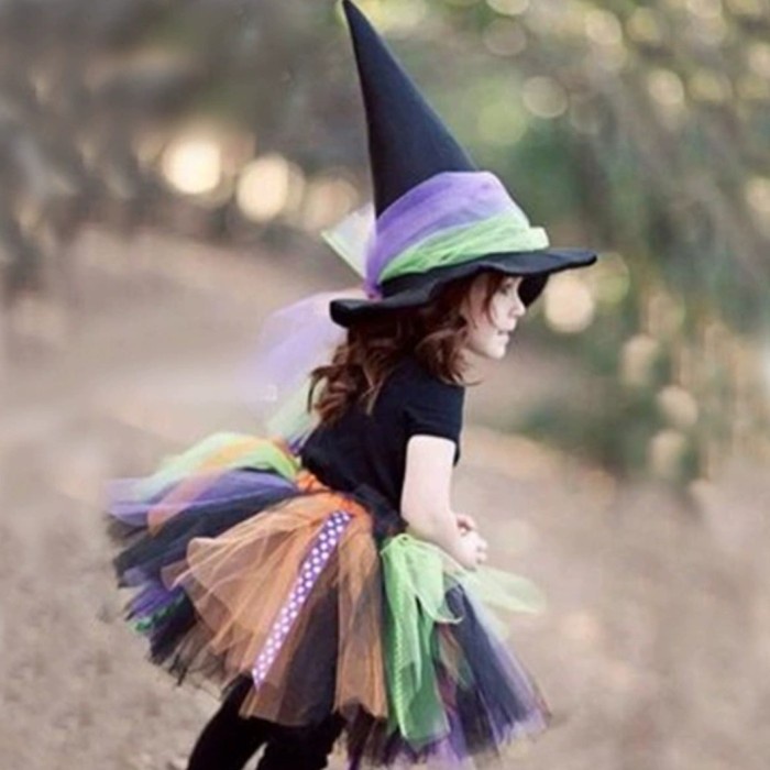 Witch Rainbow Tutu Skirt Rok Tutu Penyihir Kostum Halloween