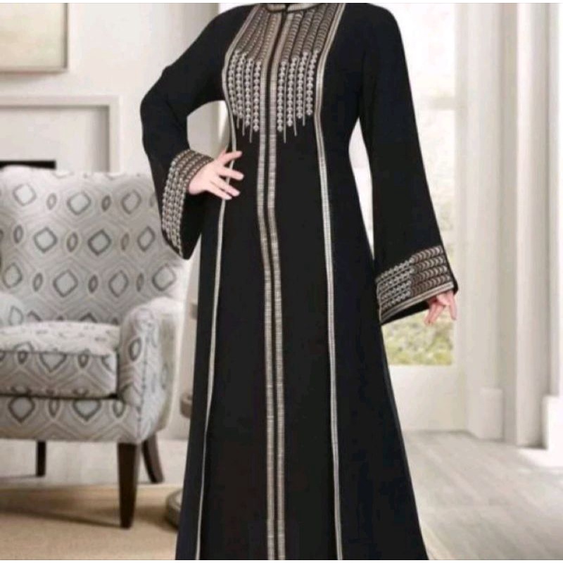 abaya hitam Turkey Lebanon abaya dewasa abaya arab abaya Saudi abaya bordir asli abaya bahan Jetblac