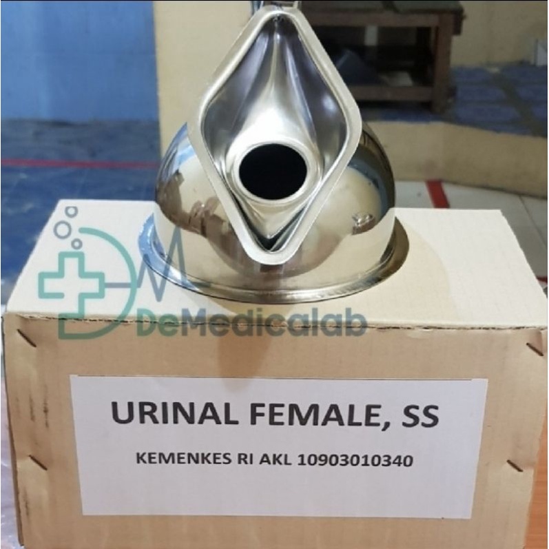 Pispot Cewe Female Stainless Steel Urinal Perempuan Wanita SS