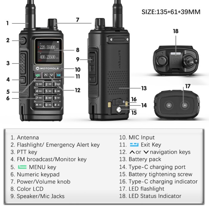 HT Motorola HX380 Walkie Talkie Moto HX 380 Power 10 Watt U/V Murah