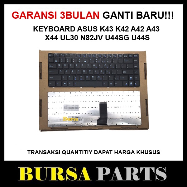 Keyboard Laptop Asus K43 K42 A42 A43 X44 UL30 ( I5 ) N82JV U44SG U44S