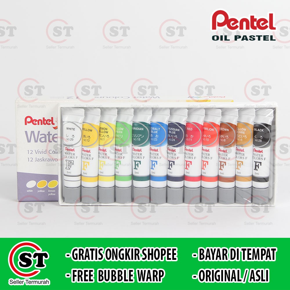 

Cat Air Tel 12 Warna / Tel Water Color Wfrs 12 Colour / Kreativitas Anak Seni Lukis