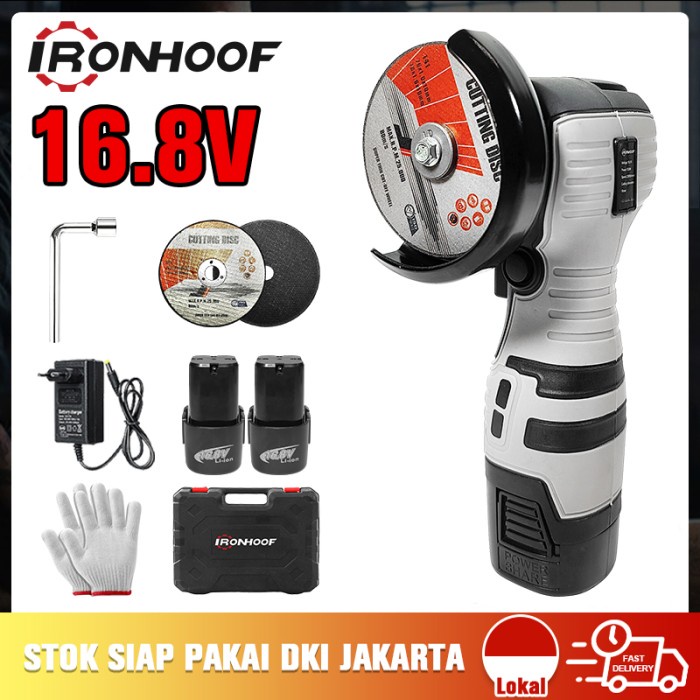 Promo Ironhoof 16.8V Mini Mesin Gerinda Tangan Angle Grinder Cordless Terbaru