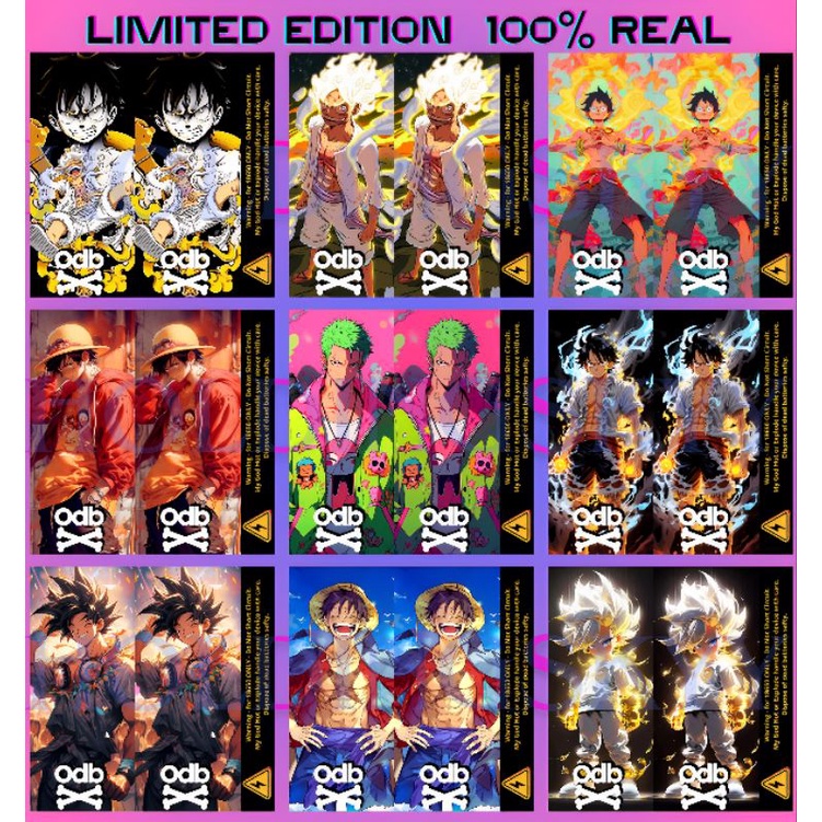 Skin Stiker Wrap Baterai 18650 Sepasang Motif ODB ONEPIECE V1 ( LIMITED EDITION ) Full Desain Untuk 