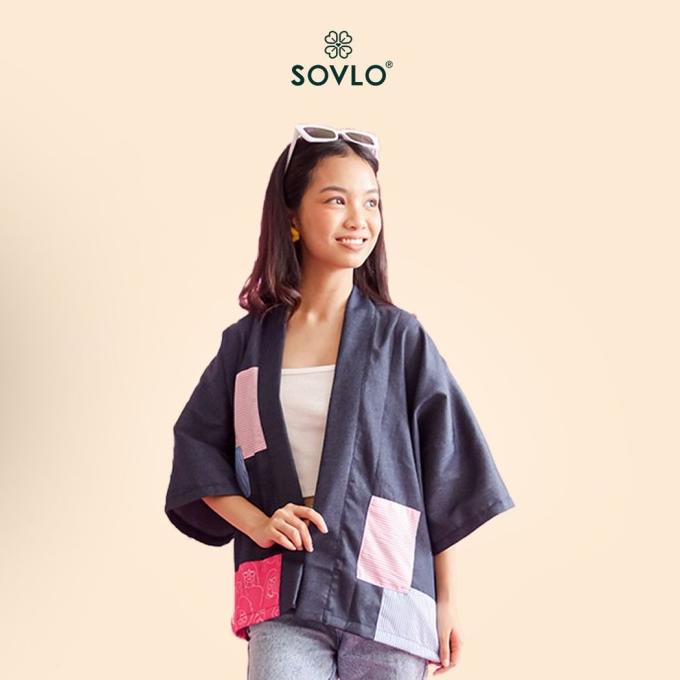 Sovlo X Barbie Denim Kimono Outer - Cardigan Fashion Wanita Berkualitas