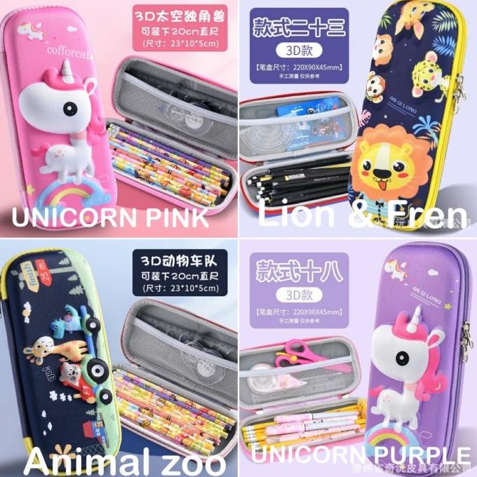 

Best Seller Tempat Kotak Pensil Smiggle 3D Anak Kids Pencil Case Unicorn Rocket Berkualitas