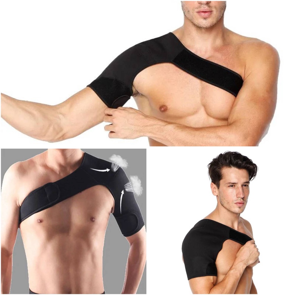 Deker Penyangga Bahu Cedera Tangan Lengan Pelindung Olahraga Voli Gym Protector Shoulder Sport
