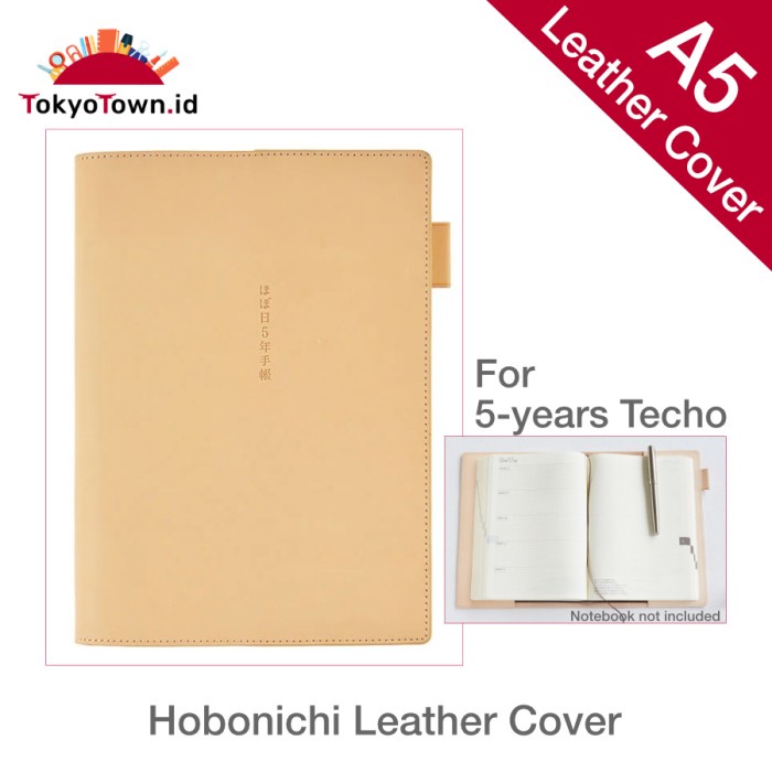 

LEATHER COVER HOBONICHI 5-YEAR TECHO NUME DIARY NOTEBOOK A5