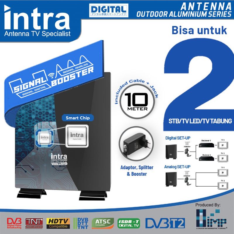 Antena Tv Digital Luby / Intra Int 119 / Receiver Tv Led Tv Tabung / Indoor Outdoor