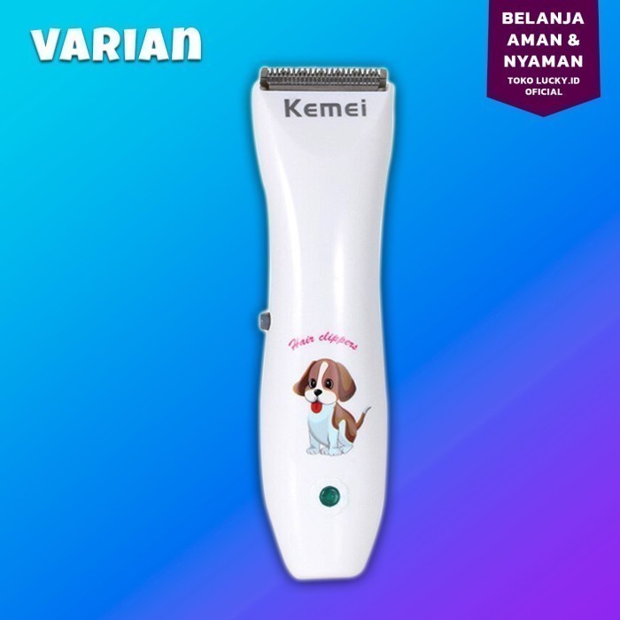 alat cukur rambut Alat Cukur Hewan Binatang Peliharaan Bulu Anjing Kucing KM 1051 - Putih(R3F6) PROM