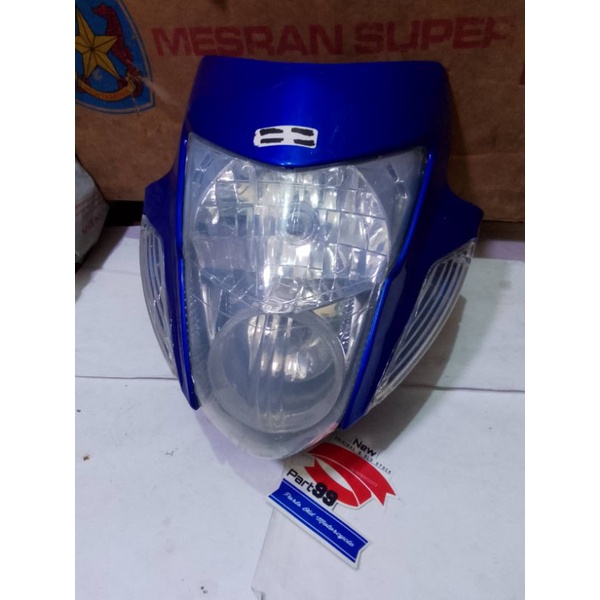 reflektor batok cover depan assy honda sonic 125 old lama
