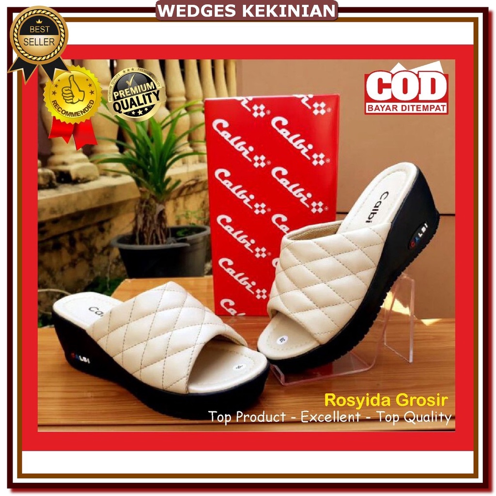 Sepatu Sandal Wedges Wanita Import Hills Premium Terbaru Sendal Kondangan Ibu Ibu Wedges Cewek 3Cm W