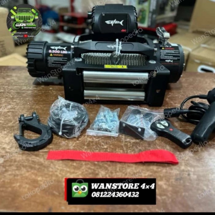 Promo Winch Shark 8500Lbs Sling Baja 12 V Kapasitas Daya Tarik 3.8 Ton
