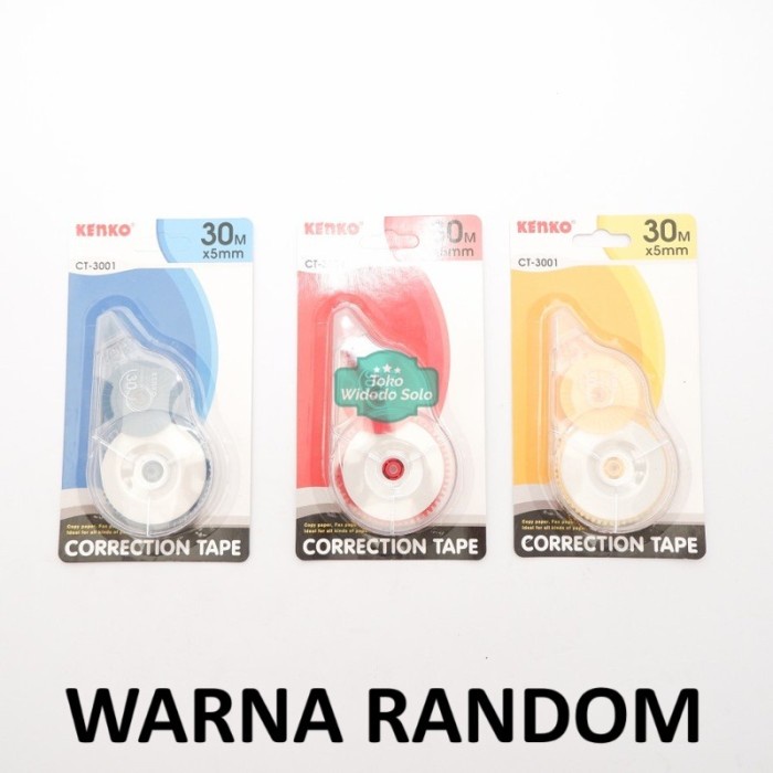 

Tip-ex Kertas Kenko CT 3001 30 Meter x 5mm Correction Tape 1 Buah