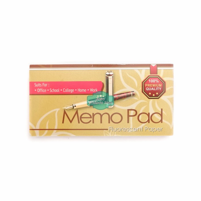 

Notes Polos Fluorescent Paper Block Note Coklat Putih Memo Pad