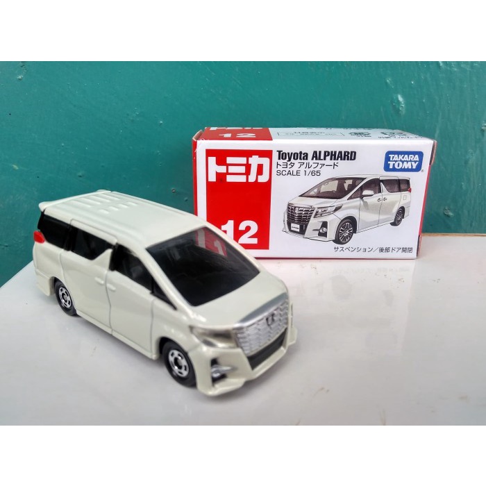 TOMICA NO 12 TOYOTA ALPHARD PUTIH MINIATUR MOBIL DIECAST TAKARA TOMY