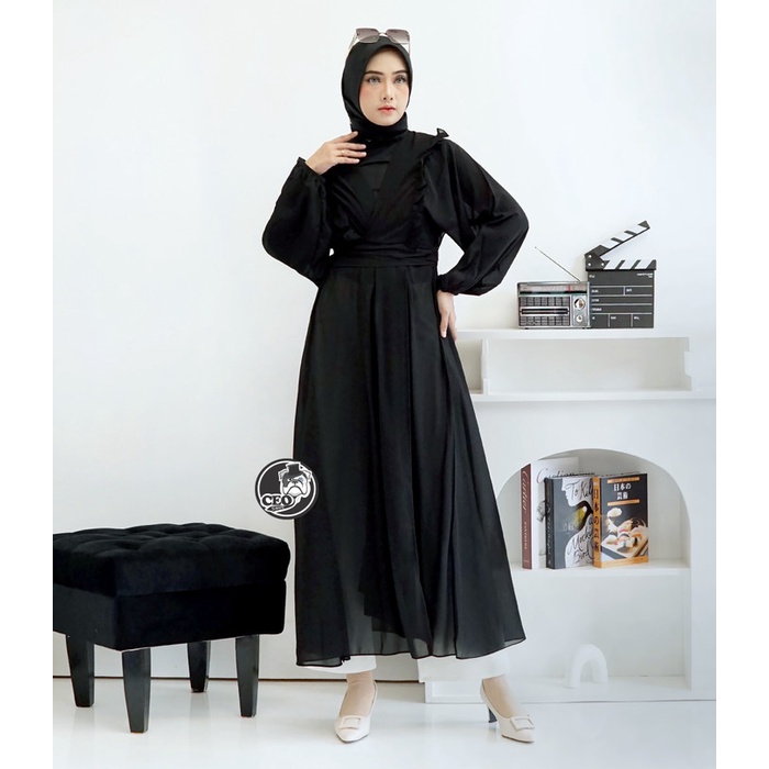 Luna Outer Dress // Outer Kondangan Chiffon Baju Kondangan Simple