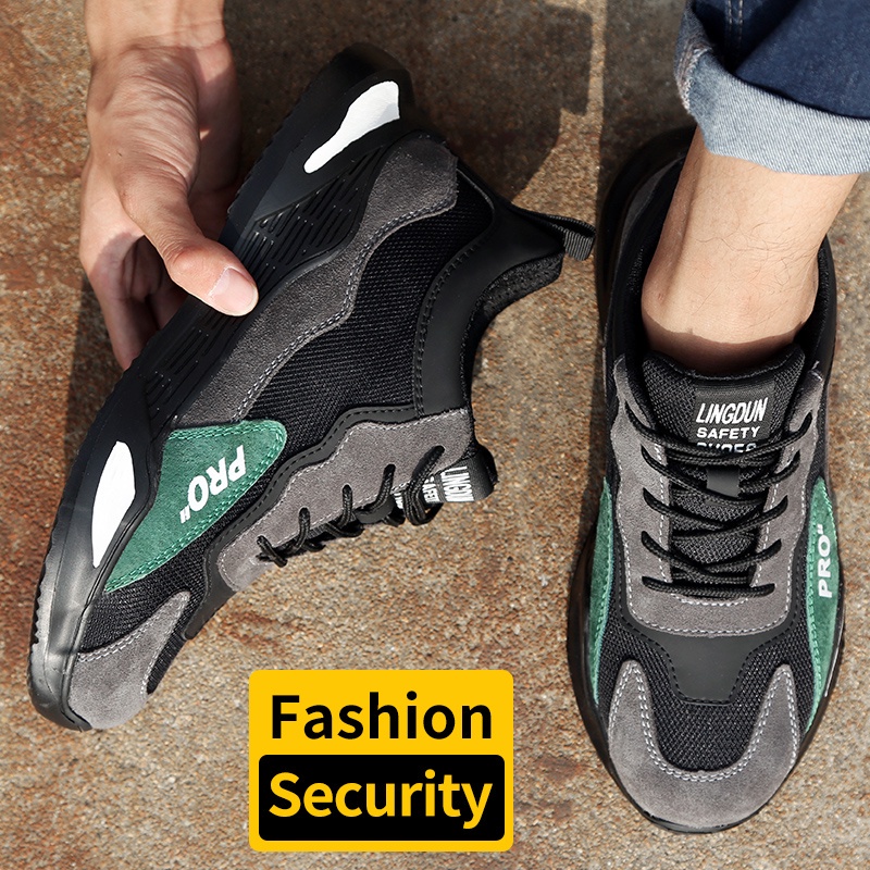 Larnmern Ready Sto Jakarta Cod Free Sos Safety Shoes Sepatu Safety Pria Sangat Ringan Anti-Smash