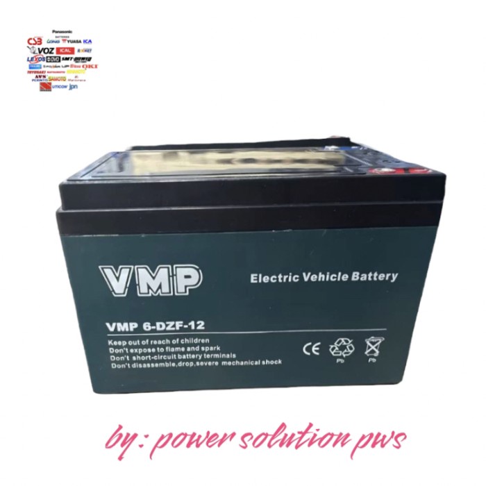 BATTERY VMP 6-DZF-12 12V 12AH - AKI SEPEDA LISTRIK SELIS INDOBIKE
