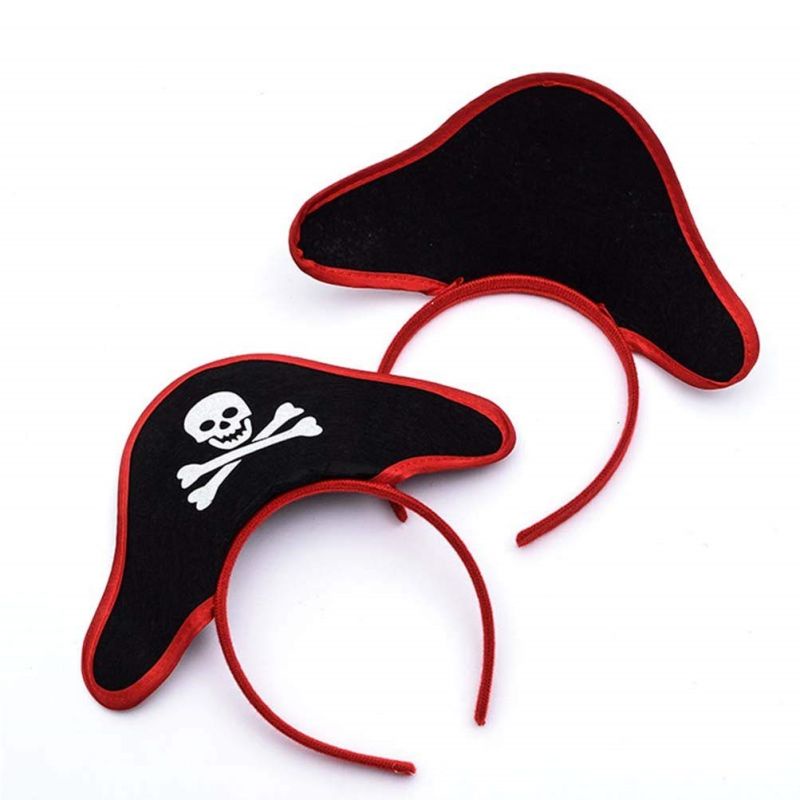 2pcs Accessories Halloween Bando Bajak Laut Cosplay Skull Topi Bajak