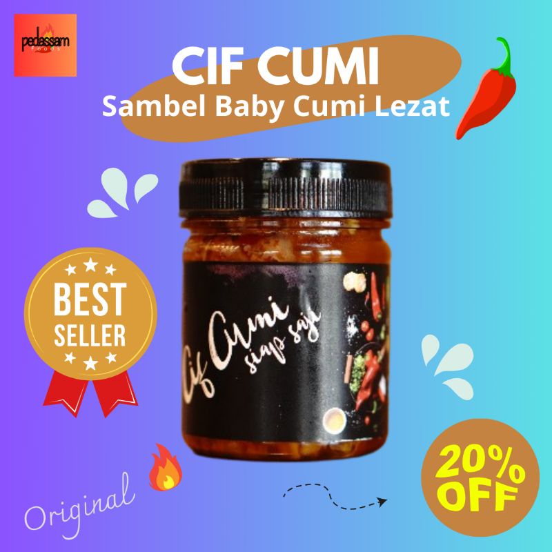 

PROMO DISKON 20℅ sambel baby cumi Cif Cumi 150 gram