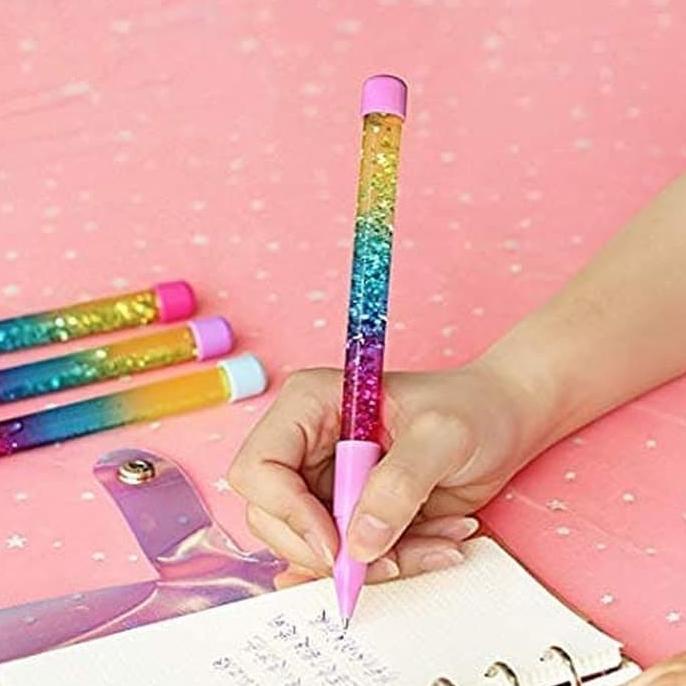 

%$%$%$%$] Glitter Sparkle Fairy Wand Pulpen Pen Warna Warni Souvenir Ultah Anak