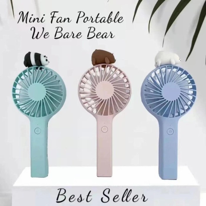 Discount Miniso We Bare Bears Collection Mini Fan Kipas Angin Mini Portabel /KIPAS ANGIN MINI/KIPAS