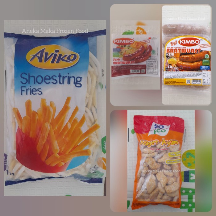 

[PAKET KOMBO HEMAT] Aviko 1kg, Kimbo Sosis 500gr, So Eco Nuget 1kg