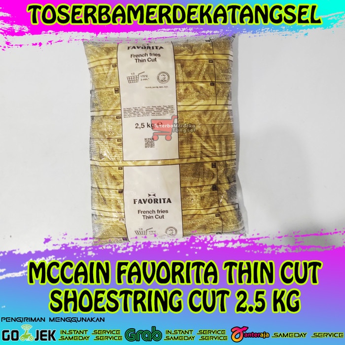 

MCCAIN Favorita Kentang French Fries THIN CUT/SHOESTRING CUT 2.5 Kg