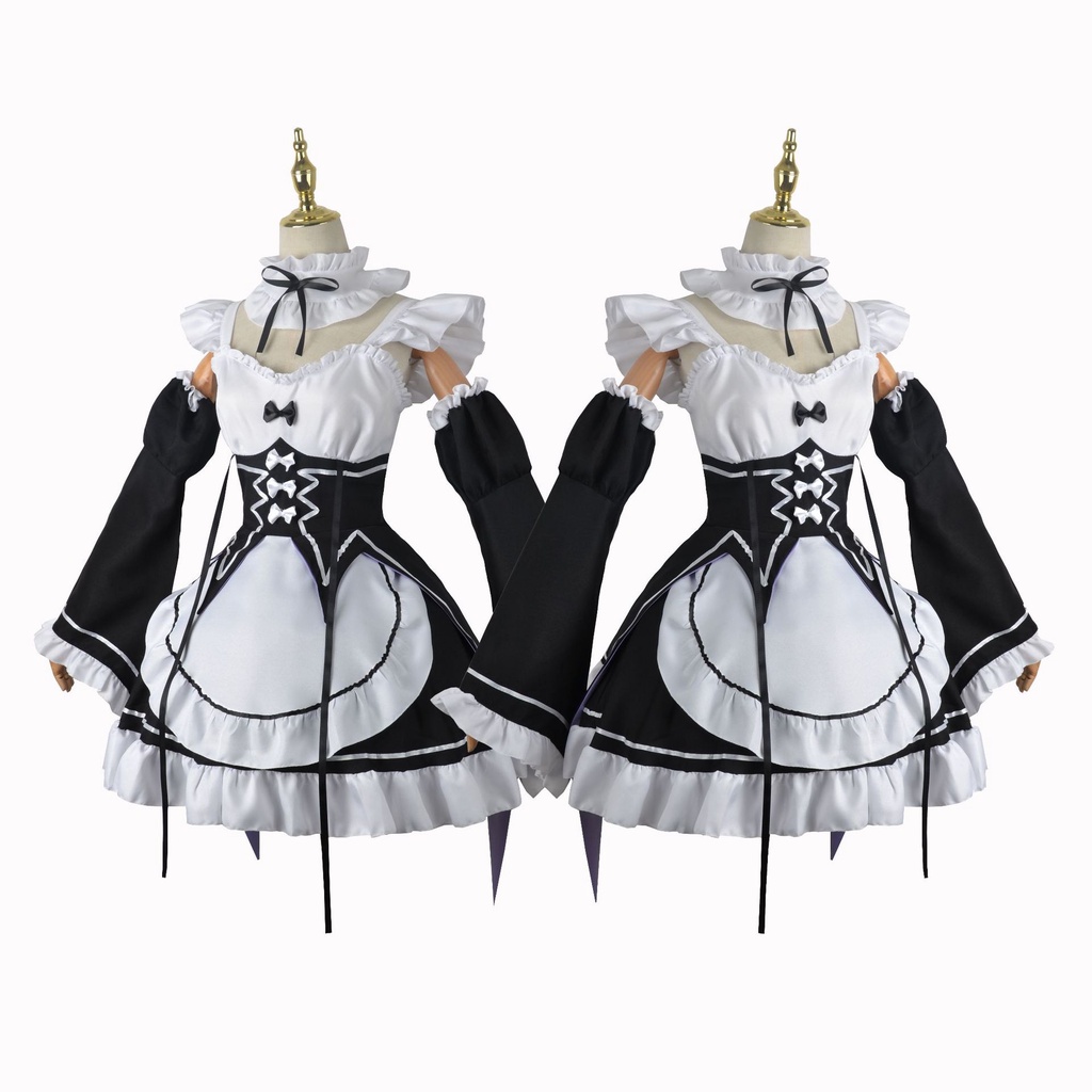 Life in a Different World from Zero cosplay Ram cosplay costume Ram wig /Rem cosplay costume  Rem wi