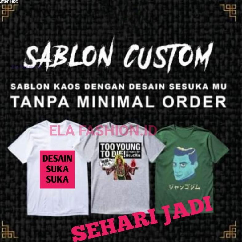 Kaos Custom Sablon Custom Kaos Sablon Dtf Satuan Desain Sendiri Bikin Baju Kaos Partai Komunitas Cou