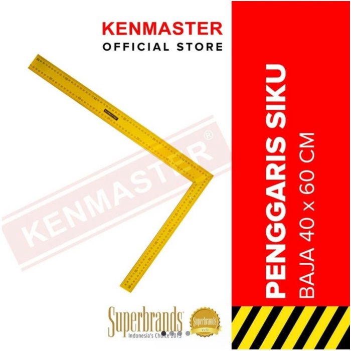 

KENMASTER Penggaris 24 in Siku Baja 40 x 60 Cm Tukang Carpenter Square