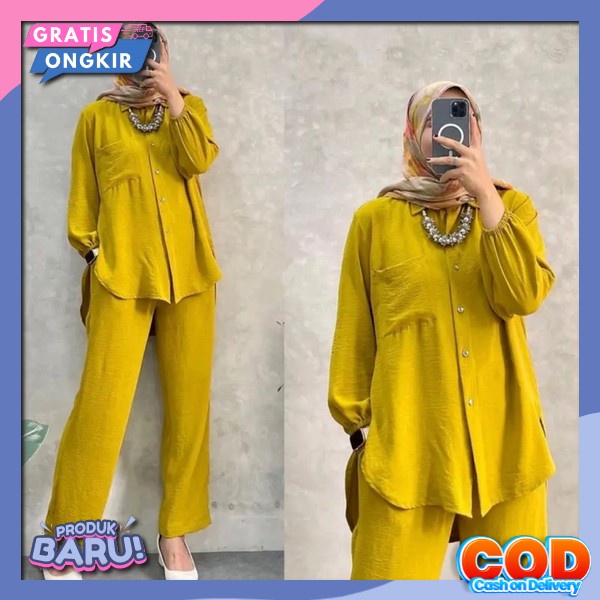 Oneset Korean Style One Set Kekinian Oneset Terkini Murah Baju 1 Setel Cewe Setelan Wnita Dewasa Ata