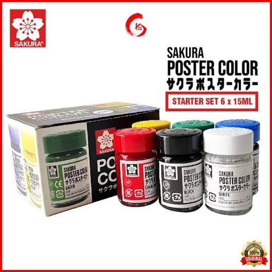 

BARANG TERBARU !!! SAKURA POSTER COLOR STARTER PACK CAT AIR DALAM BOTOL KACA - TERLARIS