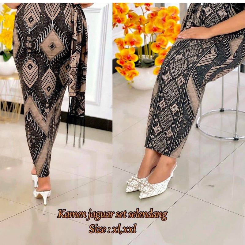 Kamen Denim Jaguar Free Selendang