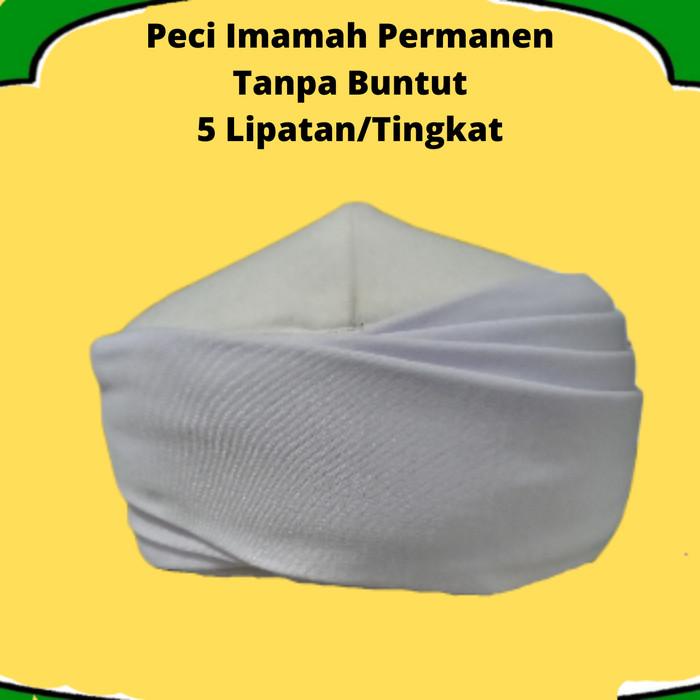 PECI SORBAN IMAMAH PERMANEN 3 METER TANPA BUNTUT