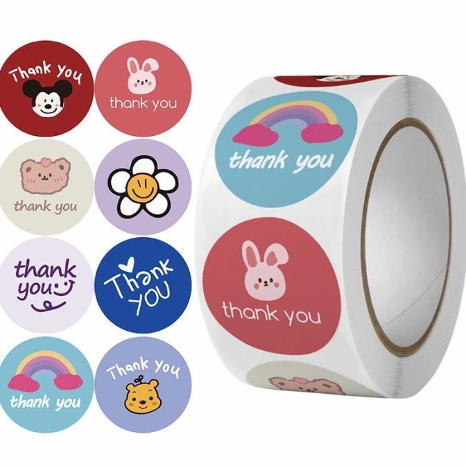 

Big Sale Stiker Thank You Isi 500 Motif Lucu Label Sticker Paket Murah Ucapan Limited Edition