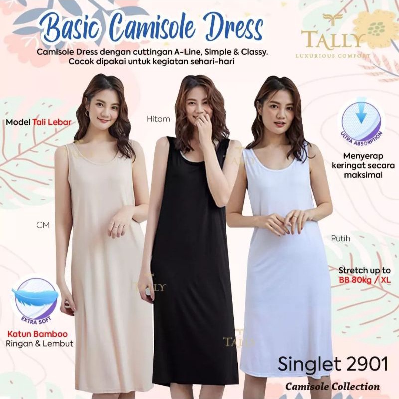 camisol dress tally bahan bamboo. 2901