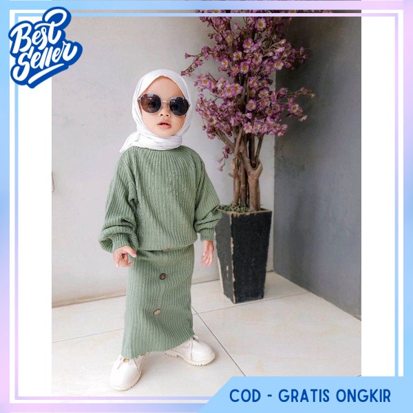Oneset Anak Cwe Lucu Korean Style Stln Skirt Anak Perempuan Terbaru Murah Bisa Cod Panjang Pendek Se