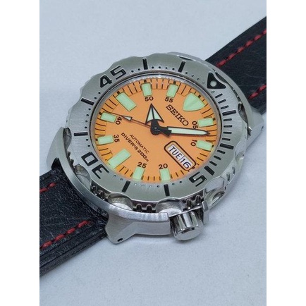 (bk) seiko diver orange monster gen 1 automatic divers 200m original firstgen jam tangan antik arloj