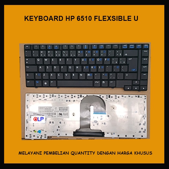 Keyboard Laptop HP Compaq 6510 6510b 6515 6515b 6720 6720s 6910b (flexible U)