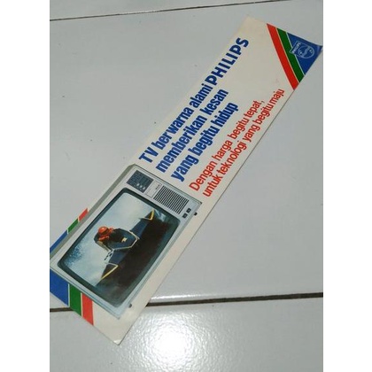 

(bk) sticker iklan jadul tv berwarna philips asli iklan stiker lawas