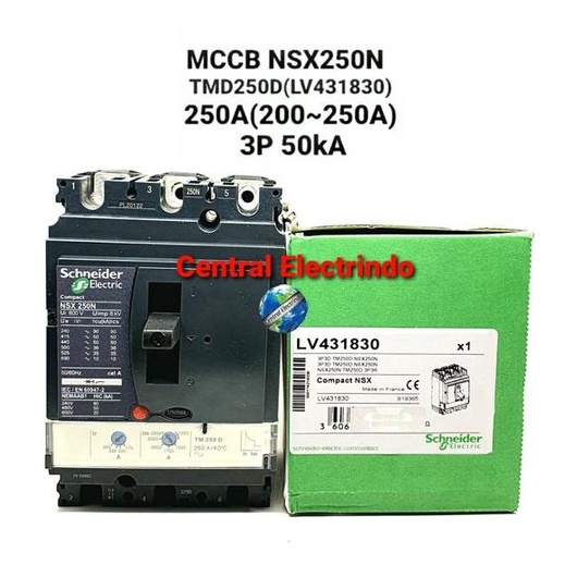 MCCB NSX250N 3P 250A Schneider.
