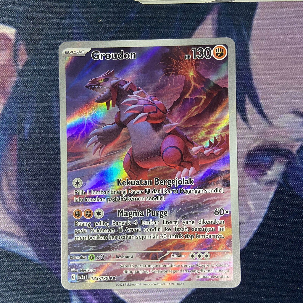 pokemon (ID) groudon - SV3s 183/170 - AR