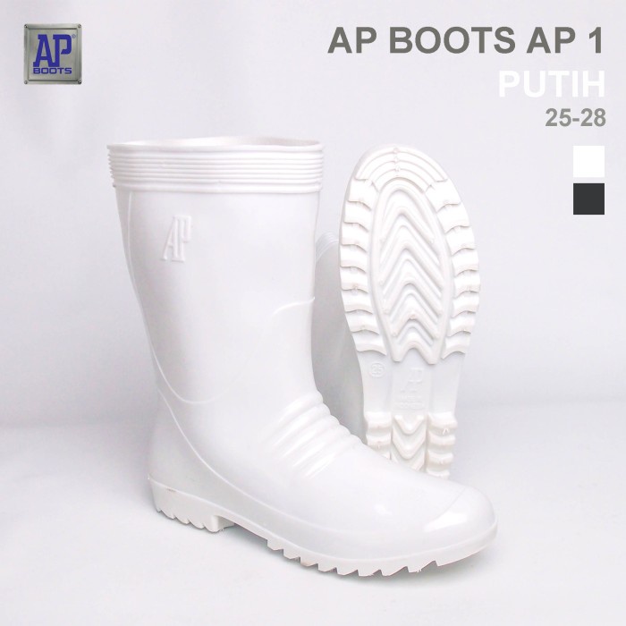 AP BOOTS AP 1 PUTIH- SEPATU BOOTS PVC ORIGINAL
