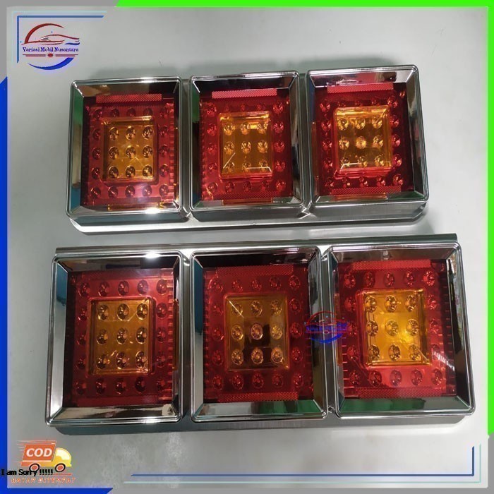 Cod - Lampu Variasi Stoplamp Rem Stop Lamp Sein Sen Kedip Kotak Truk Hino Kode 091