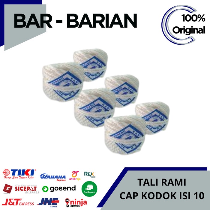 

Tali Serba Guna / Tali Rami / Tali Uang Cap Kodok Ukuran 90 - isi 10