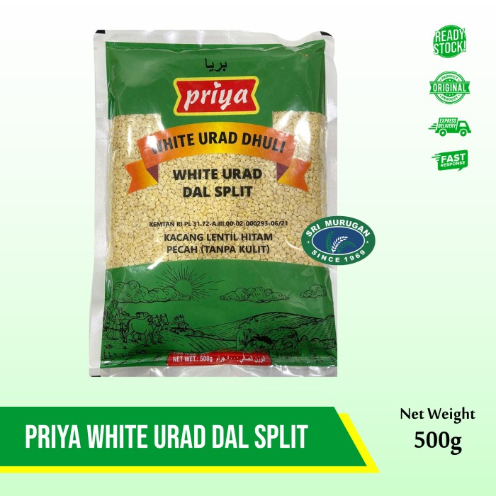 

@=@=@=@=] PRIYA WHITE URID DAL SPLIT 500 GM