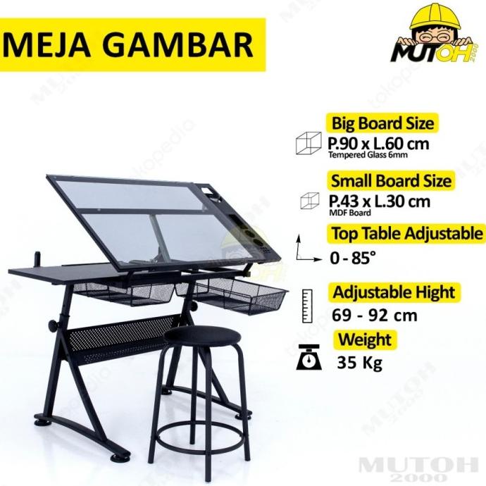 New Meja Gambar Arsitek Disain Dan Seni Rupa Mg-001 Berkualitas